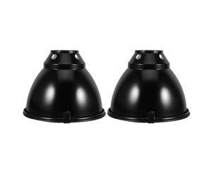 GANAZONO 2 Sets Heated Lamp Shade and Heater Lamp Cover with 5.8-Inch Dome for Poultry and Reptile Reflective Dome Caps Suitable for Livestock Heating and Basking Light Fixtures