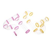 GANAZONO 2 Sets Transparent Hamster Tubes with Modular Connection Kit Chew-resistant Plastic Tunnel for Mouse Rat Ferret Small Animal Cage Expansion and Exercise