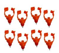 GANAZONO 20 Pcs Automatic Chicken Water Feeders Screw Style Poultry Drinker for Hens Ducks Quail Game Birds Red Poultry Watering Cups for Buckets and Broilers