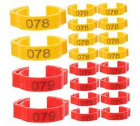 GANAZONO 200pcs Poultry Leg Marking Rings Bands for Chicken Duck Goose Bright Orange and Yellow Color Easy to Install and Remove Identification Tags for Poultry Farming