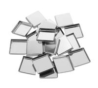 GANAZONO 20pcs Empty Square Metal Pans for Eyeshadow Palette DIY Makeup Organizer Magnetic Cosmetic Refill Pans Iron for Pressed Powder Lipstick Blush