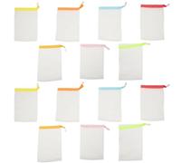 GANAZONO 20pcs Nylon Soap Bubble Making Net Pouch for Bathroom Use Practical Foaming Soap Bag Creating Bubbles and Releasing Aroma Cleaning Tool for Shower and Travel Holder Random Color
