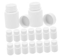 GANAZONO 20pcs Plastic Medicine Pill Bottles Empty Pill Containers for Solid Capsules Powder Storage Resistant to Deformation Safe for Pharmaceutical Use and Long-Term Medication Dispensing