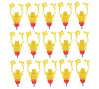 GANAZONO 20Pcs Poultry Water Feeder Automatic Chicken Drinker for Hens Ducks and Quail Spring Clip Design Easy to Install