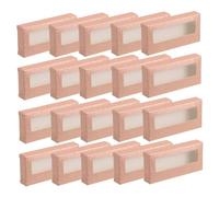 GANAZONO 20pcs Press on Nail Packaging Boxes with Lash Containers Light Gold False Eyelash Case for Salon and Home Storage