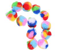 GANAZONO 20pcs Rainbow Yarn Puff Balls Cat Toys Fun Kitten Fuzzy Balls Fine Workmanship for Pet