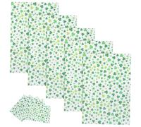GANAZONO 20pcs Shamrock Wrapping Paper for St Patrick's Day Festival Tear-resistant Wrap with Lucky Clover Design for Irish Holiday Celebration and DIY Crafting