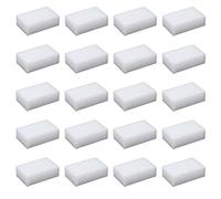 GANAZONO 20Pcs Thicken Kitchen Cleaning Sponges Non-Scratch Cleaning Pads White High-Grade Sponge Material for Removing Grime on Glass and Coffee Maker in Household