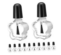 GANAZONO 20pcs Transparent Glass Nail Polish Bottles Pentagonal Shape Refillable for DIY Nail Art Portable Container for Travel and Salon Use