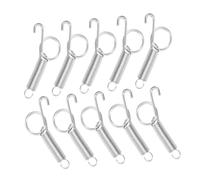GANAZONO 24pcs Large Spring Latch Hooks for Cage Door Latch and Pet Door Fixing Tool Escape-proof Rabbit and Parrot Cage Accessories Silver Metal Spring Hooks for Stable Pet