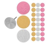 GANAZONO 25mm Nail Drill Bits and Foot File Replacement Sandpaper Discs Set, 60pcs Assorted Grit (80# Yellow, 180# White, 240# Pink) for Manicure and Pedicure Dead Skin and Callus Removal