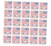 GANAZONO 25pcs American National Flag Temporary Tattoos Stickers, Removable and Washable Plastic Decals for Mobile Phones and Windows, for Independence Day Decoration