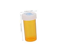 GANAZONO 25pcs Empty Medicine Bottles with Safety Caps Food-Grade PP Plastic Protective Travel Containers Pill Storage Organizer for Vitamins and Supplements
