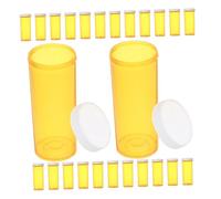 GANAZONO 25pcs Travel Pill Organizer Cute Medicine Storage Bottles Secure Caps for Daily Use for Purse Go Medication Storage