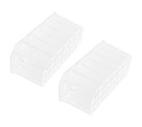 GANAZONO 2pcs Acrylic Nail Art Brush Holder with 26 Slots, Makeup Tools Organizer Stand for Manicure Supplies and Nail Tool Storage on Desk