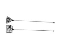 GANAZONO 2pcs Aquarium Fish Net with Stainless Steel Rod Fine Nylon Mesh Skimming Nets for Precise Shrimp and Small Fish Catching Lightweight Cleaning Tools