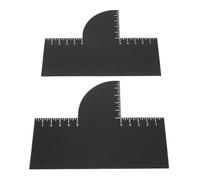 GANAZONO 2Pcs Barber Enhancement Card with Measurement Indicators, Reusable Plastic Hairline and Beard Shaping Tool, Precision Hairline Maker for Professional Haircut and Beard Alignment