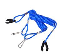 GANAZONO 2pcs Blue Boat Engine Emergency Lanyards Thickened Safety Cord Quick Shutoff Kill Switch Tether for Outboard Motor Boats Easy Installation Versatile Safety Harness