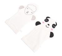 GANAZONO 2pcs Boy Girl Cartoon Bath Mittens Exfoliating Gloves Animal Shape Shower Mitts Soft Bath Scrubber for Body