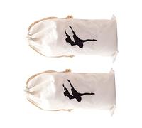 GANAZONO 2pcs Canvas Drawstring Ballet Shoe Storage Bags for Little Girls Dance Accessory Pouches for Dance Class Organization