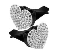 GANAZONO 2pcs Car Air Outlet Perfume Clip Heart Clips Bling Car Interior Decor Cute Air Freshener for Women Decoration