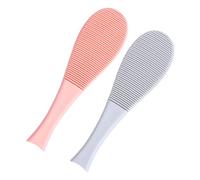 GANAZONO 2pcs Cat Massage Combs Abs Cat Slicker Brush with Scratch Resistant Design for Grooming Detangling Removing Dirt Blue Pink