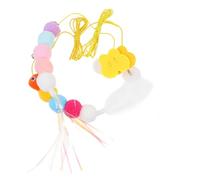 GANAZONO 2Pcs Cat Teaser Wand for Indoor Cats Adjustable Hanging Self-amusement Rope with Crinkle Paper and Interactive Plaything for Kitten Exercise and Boredom Relief