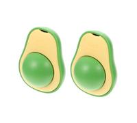 GANAZONO 2pcs Catnip Chew Balls for Kittens Interactive Cat Toys for Chewing Freshens Breath and Regulates Mood Lovely Avocado Shape for Indoor Play