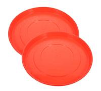 GANAZONO 2Pcs Chick Feeder Tray Durable Food Container Holding Plate for Poultry Feeding Stable Design for Chickens and Geese Bright Color to Attract Attention