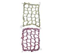 GANAZONO 2Pcs Colorful Woven Climbing Hammock Nets for Hamsters and Squirrels, Red and Yellow Small Animal Hanging Nets for Pet Play and Rest