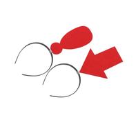 GANAZONO 2pcs Creative Arrow Headband with Red Arrow Exclamation Design Elastic Funny Hair Hoop for Women Comfortable Fabric Carnival Head Bopper Hair Accessories for Unique Photo Props