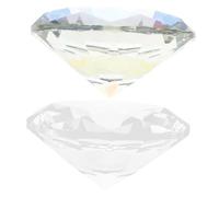 GANAZONO 2pcs Crystal Diamond Nail Art Photo Props 80mm and Iridescent Glass Decorative Paper Weights for Manicure Photography