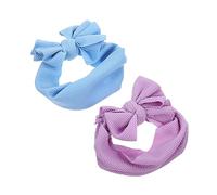 GANAZONO 2pcs Decorative Bow Headband for Dogs Elastic Pet Costume Accessories for Parties Purple Blue Comfortable Dog Headwear