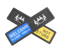 GANAZONO 2pcs Do Not Disturb Signboard Privacy Slider Door Indicator for Office Conference Rooms Scratch Design Easy to Read Status Change Subtle Decor