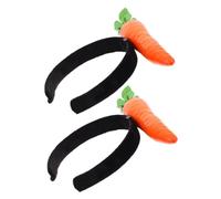 GANAZONO 2pcs Easter Cartoon Funny Plush Carrot Headbands Party Hair Bands for Girls Easter Party Performance Accessories