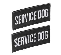 GANAZONO 2pcs Embroidered Service Dog Harness Patches Sew on Iron on Applique Fabric Badges for Pet Training Walking and Travel