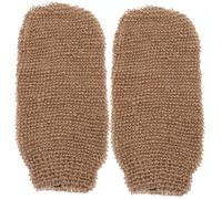 GANAZONO 2pcs Exfoliating Body Massage Gloves for Shower and Bath Reusable Scrub Mitts for Dead Skin Removal Gentle Deep Cleanser for Arms Legs Chest Back Home Bathroom Accessories