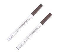 GANAZONO 2pcs Eyebrow Pencil Fork Microblading Tip Precise Thin Brow Pen for Natural Defined Eyebrows Sweat-resistant Makeup Chestnut Color