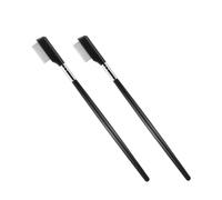 GANAZONO 2pcs Eyelash Comb with Straight Handle Stainless Steel Needles Lash Grafting Tool Protecting Lashes from Damage for Natural Long Eyelashes Beauty Kit