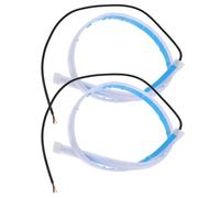 GANAZONO 2pcs Flexible LED Car Light Strip Self-adhesive Yellow White Dual-color Flowing Running Lights for Left Right Signal Easy Cut and Install Automotive Decorative Lighting Kit