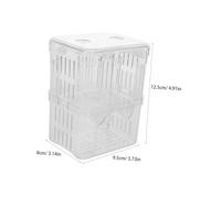 GANAZONO 2pcs Floating Fish Hatchery Breeding Box Small Aquarium Isolation Tank for Guppy Fry Protection Easy to Clean Portable Incubator Suitable for Betta Clownfish