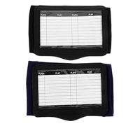 GANAZONO 2pcs Football Wristbands Tactical Wrist Playbook Bands for Youth Quarterback Training, Black and Navy Wristband Coaching Accessory for Rugby Baseball Sports