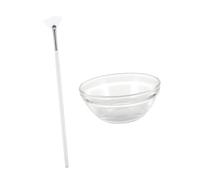 GANAZONO 2pcs Fruit Acid Brush Soft Facial Glass Mixing Bowl Beauty Tool for Diy Face Mask and Skin Exfoliator Home Use