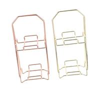 GANAZONO 2pcs Gold and Rose Gold Two-layer Makeup Puff Holder Sturdy Sponge Storage Rack for Beauty Sponges for Cosmetic Organization and Display