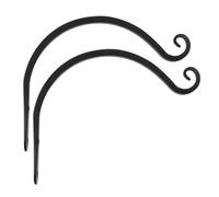 GANAZONO 2pcs Hanging Hook Iron Hook 8 Inch Simple Design Fine Craft Metal with Screws Install Super Load-Bearing for Indoor Wall Decor