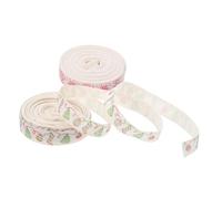 GANAZONO 2pcs Holiday Cotton Ribbon with Christmas Tree Snowman Snowflake Patterns Cotton Material Fade-Resistant Festive Ribbon for Wreaths Gift Wrapping DIY Crafts and Indoor Outdoor