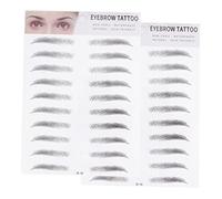 GANAZONO 2pcs Imitation Eyebrow Stickers for Easy Application Hair Like Eyebrow Transfers for Men Women for Sparse Brows Natural Look for Quick Makeup Fixes