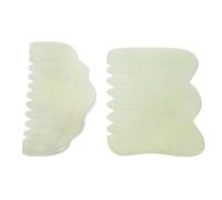 GANAZONO 2pcs Jade Gua Sha Comb for Scalp Face Lightweight Massage Tool Gua Sha Scraping Tool Fine Details