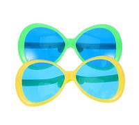 GANAZONO 2PCS Jumbo Sunglasses Fun Hawaiian Party Photo Booth Props Oversized Tropical Glasses for Summer Beach Events and Humorous Accessories for Memorable Moments