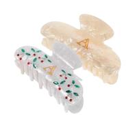 GANAZONO 2pcs Letter Hair Barrette Claw Clips Initial Acrylic Unique Design Appeal Secure Styling Sturdy Chic Accessory for Women Parties Busy Days